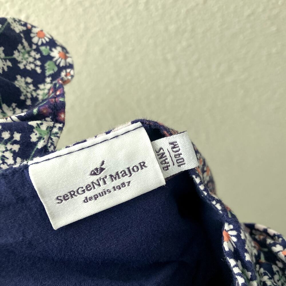 Sergent Major Ruffle Floral Dress - Blue - 4 - Picture 5 of 7